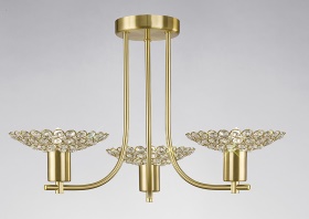 Ellen Crystal Ceiling Lights Diyas Flush Crystal Fittings